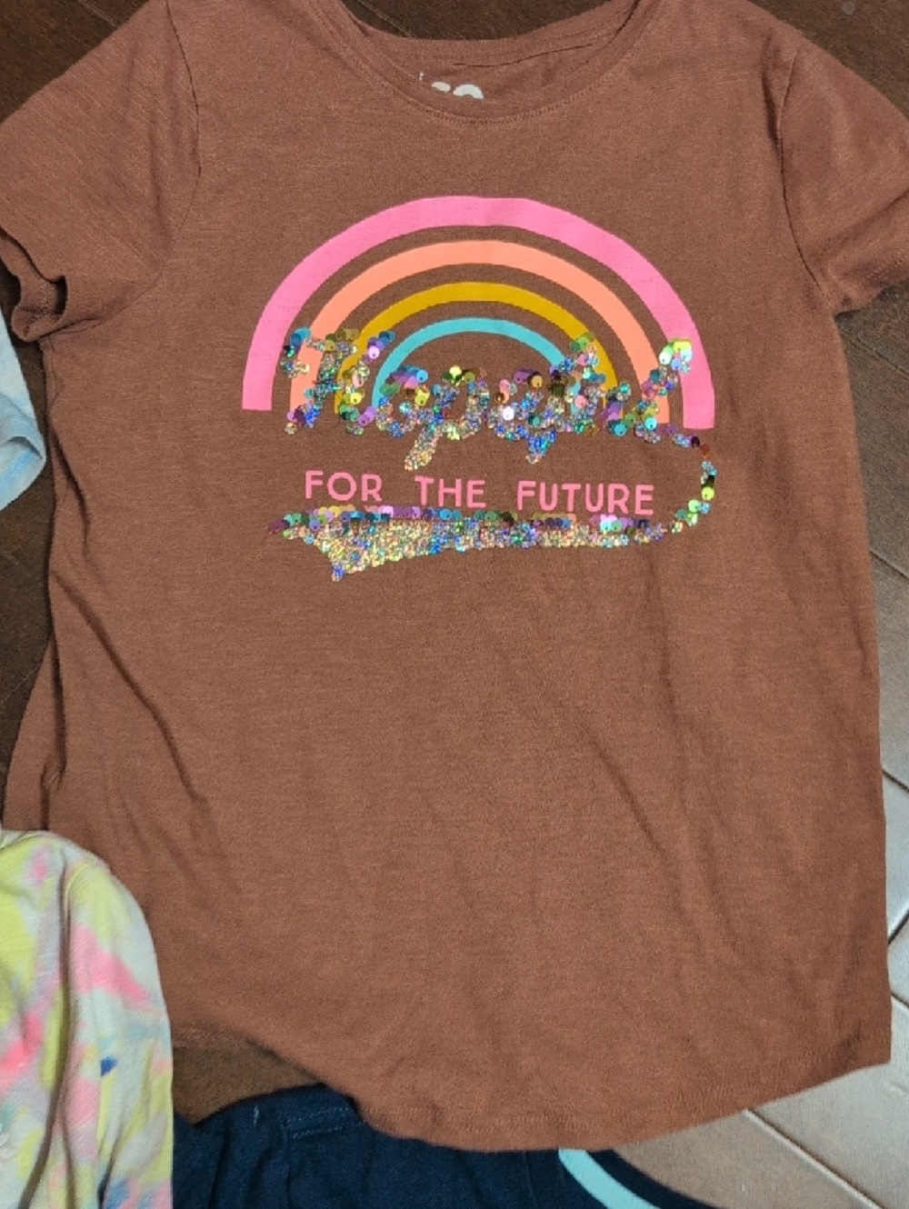Tie-Dye Butterfly Tee with Front Tie — Multicolor5 Girls Size 10/12 Bundle Deal - Picture 6 of 6